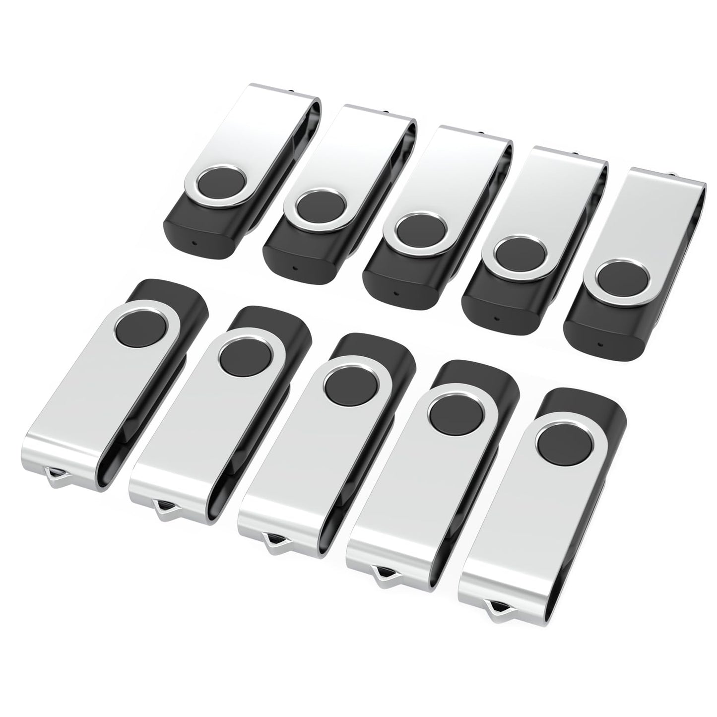 4GB Flash Drive 10 Pack, Wooolken USB 2.0 Thumb Drives Memory Stick