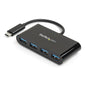 StarTech 4-Port USB-C Hub with 4x USB-A, 5Gbps, Switches (HB30C4AIB)