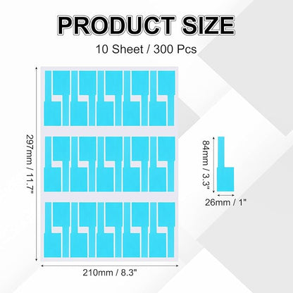 uxcell 300 Pcs Cable Labels, Waterproof Wire Cord Labels Tags, Cord Organizer Management Tags for Charger Cable Organizer Wire Markers Printer and Handwriting, Light Blue