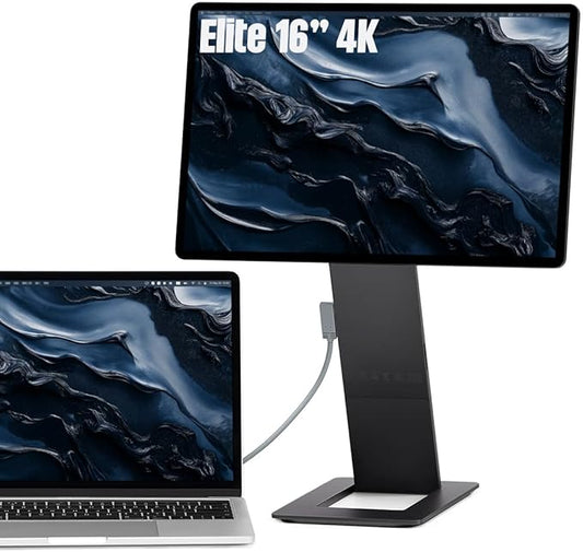 SOTSU FlipAction Elite 16" | 4K Portable Monitor | 3840 x 2400 (UHD+) | 60 Hz | 100% DCI-P3 | 450 Nits | Pivot Rotate | Full Metal CNC | Perfect Match for Mac and Windows (Space Black)