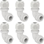 LeMotech M20 Cable Gland, 90 Degree Adjustable 9-14mm Strain Relief, Cord Connectors Nylon Joints with Gaskets, 6 Pcs, Grey