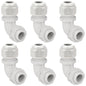 LeMotech M25 Cable Gland, 90 Degree Adjustable 13-18mm Strain Relief, Cord Connectors Nylon Joints with Gaskets, 2 Pcs, Grey