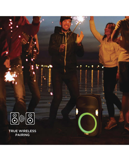 Altec Lansing SoundRover 75 Wireless Speaker 75W Bluetooth Speaker with a Long Lasting 10 Hour Battery, 50 Foot Range, Multi LED Party Modes, True Wireless Pairing, Bonus Microphone