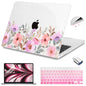 Teryeefi for MacBook Air 13.6 inch Case M5 M4 M3 M2 2022 2023 2024 2025 Model A2681 A3113 A3240 A3449 Plastic Hard Shell Cover with Screen Protector & Keyboard Cover & USB Adapter, Gold Flower Leaf