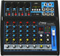 Pyle 6-Channel Professional Audio Mixer - USB - Bluetooth - 48V Phantom Power - Digital MP3 Input - FX 16-Bit DSP - Desk System Interface - PMXU63BT