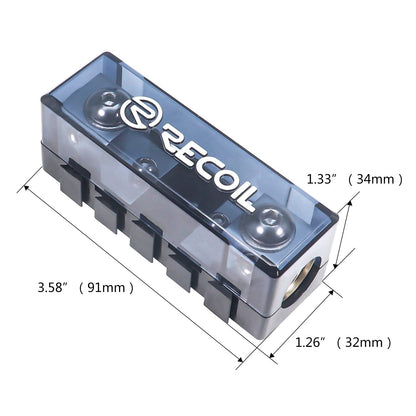 Recoil MFHA-2 Fuse Holder 0/2/4 Gauge Modular Inline ANL Mini-ANL