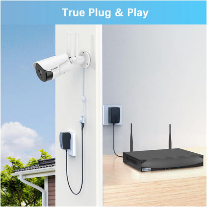 WEILAILIFE 【130° Wide-Angle & 2-Way Audio】 Outdoor Wireless Security Camera System, WiFi Video Surveillance, Home Security Cameras