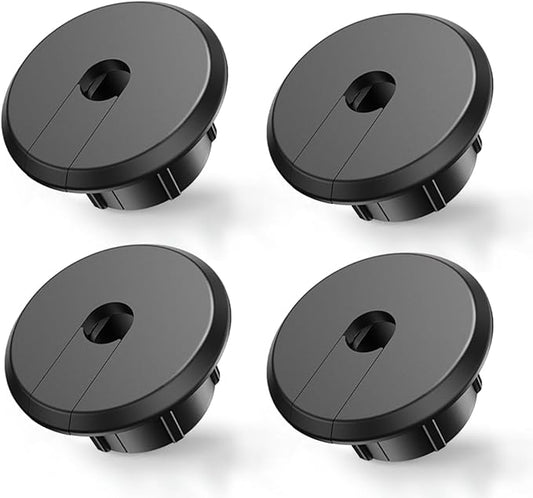 Sactulaz Wall Bushing Grommet for Starlink Dishy Router Ethernet adapter Cable, Starlink Cable Routing Kit Feed-Through for 1 inch Wall Hole and Furnitures Wire Hole (Black, 4 Pack)
