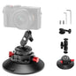 NEEWER Suction Cup Phone Holder & Camera Mount Compatible with GoPro DJI Insta360 iPhone, Car Phone Mount with Action Camera Adapter 360° Magic Arm for Vlogging Video Recording, CA158