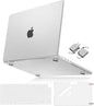 MOSISO Compatible with MacBook Pro 16 inch Case 2025 2024 2023 2022 2021 M4 M3 M2 M1 A3403 A3186 A2991 A2780 A2485, Natural Original Color Hard Case&Keyboard Cover&Screen Film&Type C, Frost Clear