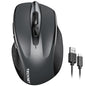 TECKNET Wireless Mouse Rechargeable, 2.4G Computer Mice with USB-A Receiver