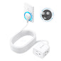 TROND Rotating Flat Plug Extension Cord Surge Protector 1.5ft, 3 AC, White