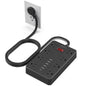 Power Strip with USB,SMNICE Power Strip Flat Plug with 8 Widely-Spaced Outlets & 6 USB(1USB C) Ports, Wall Mountable 5ft Extension Cord for Smartphone Tablet Laptop Computer Multiple Devices