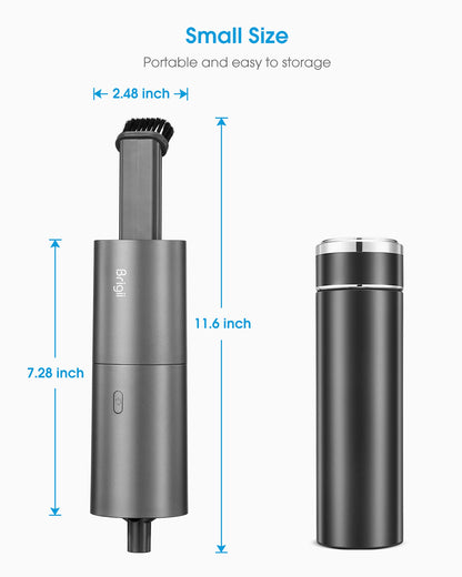 Brigii Mini Handheld Vacuum Cordless, 2 in 1 Car Vacuum Air Duster