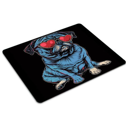 Square Mouse Pad Cool Dog with Sunglasses-1,Gaming Mouse Pads for Desk,Soft Computer Waterproof Non-Slip Mouse Mat