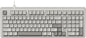 FIRSTBLOOD ONLY GAME. AK980 Wired Mechanical Keyboard, 101Keys Full Layout, Gasket Mount, Hot-Swappable USB Gaming Keyboard with Red Switches, Anti-Ghosting, Retro Grey-White