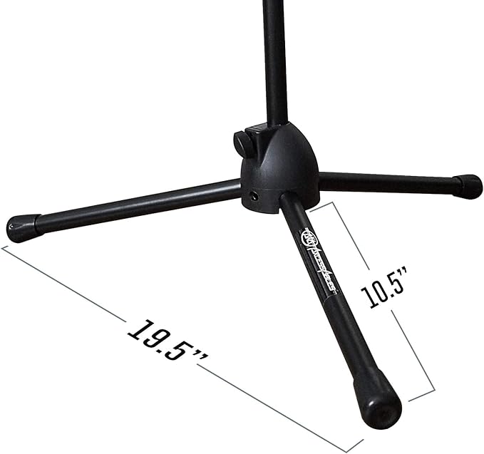 AxcessAbles Short Microphone Stand with Boom Arm | Low Profile Mic Tripod Stand for Kick Drums | Guitar Amp Stand | Low-Pro Mike Stand (MS-101L)