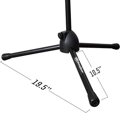 AxcessAbles Short Microphone Stand with Boom Arm | Low Profile Mic Tripod Stand for Kick Drums | Guitar Amp Stand | Low-Pro Mike Stand (MS-101L)