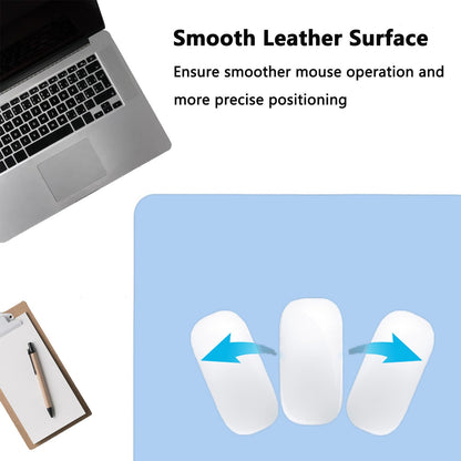 PU Leather Desk Pad Protector Gaming Mouse Pad Non Slip Desk Mat for Keyboard and Mouse Waterproof Desk Writing Pad for Office and Home Desk Accessories(Blue, 47.2 * 17.7)