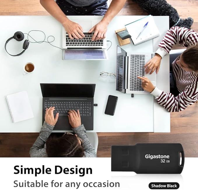 GIGASTONE V70 32GB 10-Pack USB 2.0 Flash Drive Thumb Drive Memory Stick Pen Drive Capless Design Pen Drive