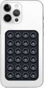 Silicone Suction Phone Case Mount, Non Slip Sticky Phone Grip for Cellphone, Silicon Adhesive Suction Cup Phone Mount, Strong Grip Holder for Selfies and Videos (Black)