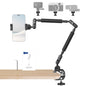 NEEWER 30" Articulating Magic Arm with Desk Super Clamp/Action Cam Mount/Phone Holder, Overhead Camera Mic Boom Stand, Compatible with GoPro iPhone DSLR Webcam Microphone Video Recording, UA056