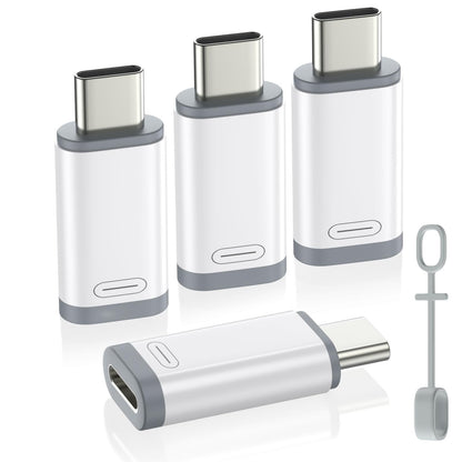 MoKo Lightning to USB-C Adapter for iPhone 17 16 15, Charge Only, 4 PCS