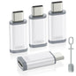 MoKo Lightning to USB-C Adapter for iPhone 17 16 15, Charge Only, 4 PCS