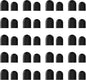 40PCS Replacement Rubber Tibs for Stylus Pen,High Sensitivity and Precisio,Universal Stylus Black Rubber Tips(0.27inch/0.21inch)