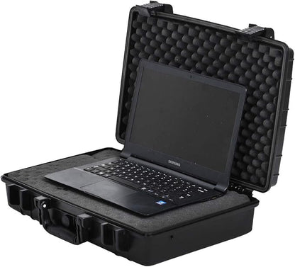 MEIJIA Portable Waterproof Protective Case,Hard Camera Case,Customized Fit Foam Inserted, Elegant Black,Fit for Camera, Equipments, Lens,Drones(Black)