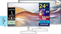 HP Series 5 524sa Monitor with Speakers (Replaces M24fwa) 24" 100Hz IPS FHD 99% sRGB 300 Nits Display, Adjustable Tilt, Flicker-Free, Anti-Glare, White/Silver w/DKZ USB Port Expander (2 Pack)