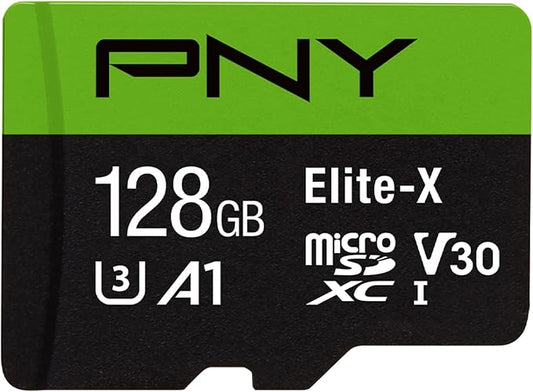 PNY 128GB Elite-X Class 10 U3 V30 A1 microSDXC Flash Memory Card