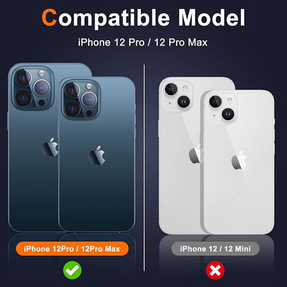 UniqueMe [ 3 Pack] Compatible with iPhone 12 Pro Max 6.7" Camera Lens Protector Tempered Glass,[Case Friendly][New version][Scratch-Resistant][Easy Installation] -Blue