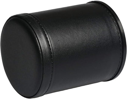 Leatherette Dice Cup Felt Lining Shaker Quiet for Playing Yahtzee/ Farkle/ Liars Dice/ Board Game