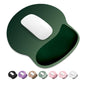 ITNRSIIET Ergonomic Mouse Pad with Wider Memory Foam Wrist Rest +17% - Curved Cushion Reduces Pressure 20%, Pain Relief, Non-Slip, Smooth, Cute Colors, 9.85 x 9 in, White