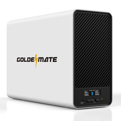 GOLDENMATE 1500VA/1200W Lithium UPS Battery Backup & Surge Protector, White