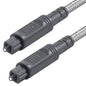 EMK Digital Optical Audio Cable Toslink Cable - [Cotton Braided Jacket,Durable and Flexible] Fiber Optic Cord for Home Theater, Sound bar, TV, PS4, Xbox & More (6.6Feet/2M)