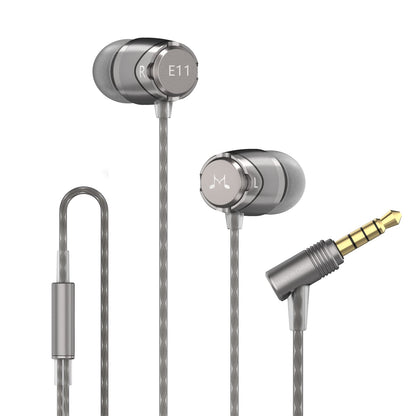 SoundMAGIC E11 Wired Earbuds, No Mic, Hi-Fi Stereo, 3.5mm Jack, Gunmetal