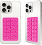 Giumel 2PCS Silicone Suction Phone Case Mount,Non Slip Suction Cup, Hands-Free Phone Accessories Holder for Selfies and Videos,Silicone Adhesive Stand Sticky for Cell Phone Rose red