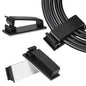 Adhesive Cable Clips Holder, Outdoor Light Clips, Black Cord Wire Clips, Sturdy Nylon Cord Wall Finisher Wire Clamp for Home, Car, Office Desk Wire Management (Black, XL-80 PCS)