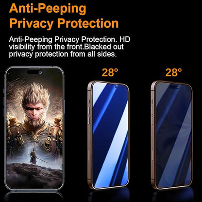 OneFish Screen Protector Glass for iPhone 14 Pro Max/ 15 Plus, 9H Glass Scratch Resistant, Dynamic Island Compatible, HD Clarity Tempered Film with Installation Frame, Easy Installation, 2Pack.