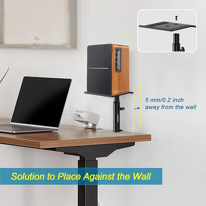Set of 2 Studio Monitor Stands Desktop Clamp Speaker Stands Against The Wall