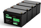 HQST LiFePO4 Battery 100ah Lithium Battery, 12V Lithium Iron Phosphate Battery Deep Cycle Marine Battery, 10 Year Lifetime with Low & High Temp Protection for RV, Trolling Motor, Boat-4 Pack