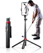 62" Phone Tripod & Selfie Stick for Golf Training, Extendable Cell Phone Tripod Stand with Wireless Remote and Phone Holder, Golf Training Aid - Compatible with iPhone Android iPhone
