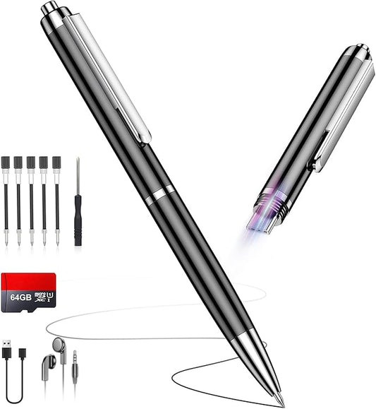 Yegolito 64GB Voice Recorder w/Type-C, Voice Activated Recorder with AI-Intelligent Noise Reduction, Audio Recording Device 90 Days Storage Capacity for Lectures Meeting, Class, Work, Interviews