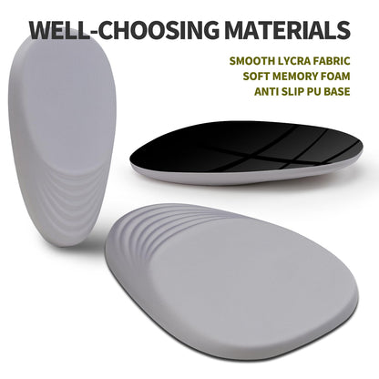 Hokafenle Ergonomic Mouse Pad Wrist Support, Terraced Slope Carpal Tunnel Wrist Pad for Mouse with Unibody Memory Foam, Wrist Rest Pain Relief Mousepad (Silvery White, 11.8x7.9 in)