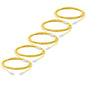 TRUECABLE Cat6 Component Rated Patch Cable, Unshielded (U/UTP), 14ft, Yellow, 28AWG Solid Copper, Snagless 10G High-Speed Ethernet Cable, PoE++ 4PPoE 100W, UL Listed, RoHS-3, 5 Pack