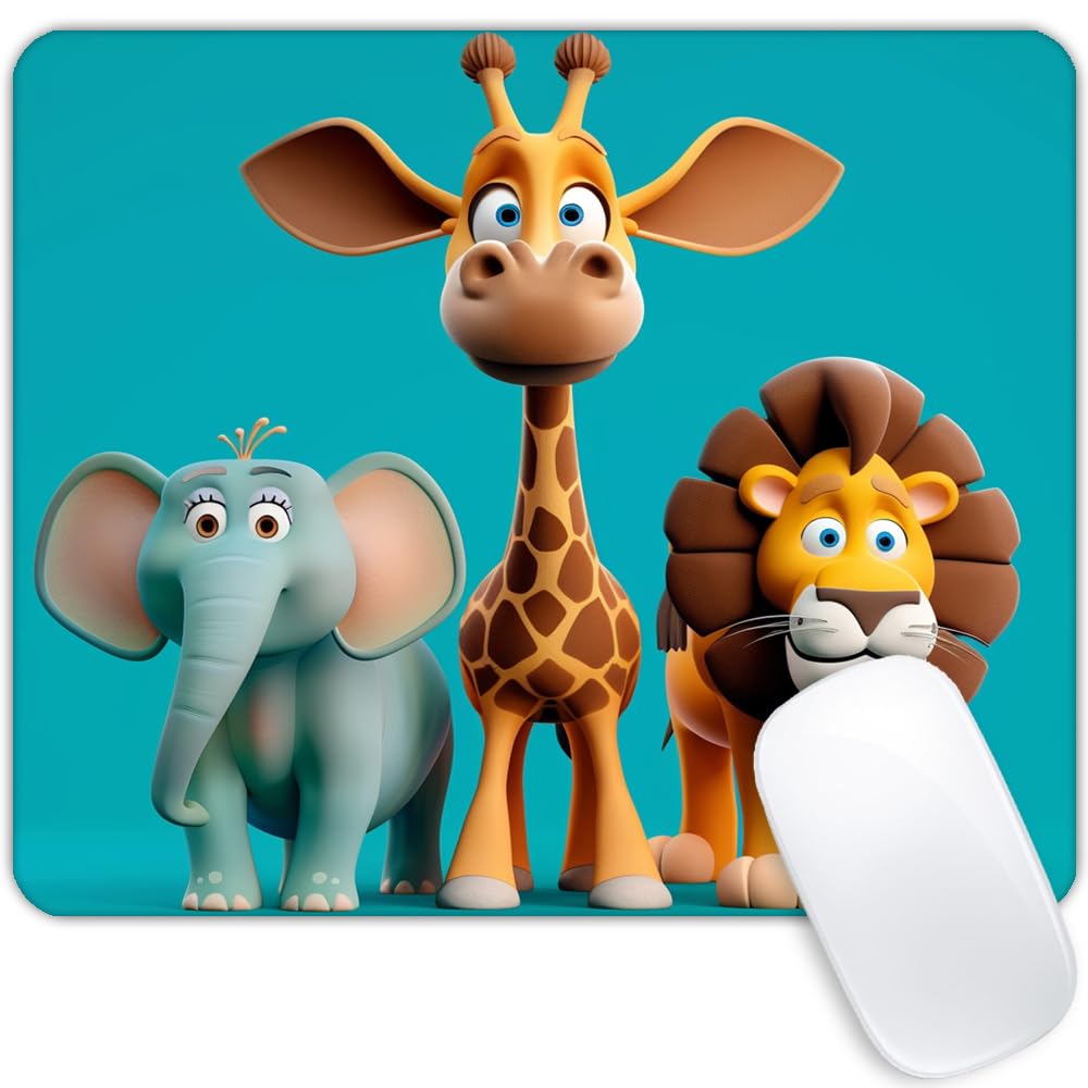 Square Mouse Pad Cute Animal-1,Gaming Mouse Pads for Desk,Soft Computer Waterproof Non-Slip Mouse Mat