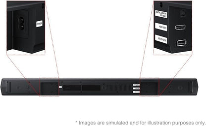 Samsung B-Series Soundbar HW-B550F 2.1 ch DTS Virtual:X Soundbar with Subwoofer (2025 Model) Voice Enhance Mode, Bass Boost, Adaptive Sound