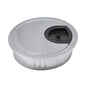 1 Pcs Desk Grommet 2-1/16" / 53 mm, Desk Cord Hole Cover, Cable Grommet Metal Zinc Alloy Materilal, Desk Hole Grommet for Home & Office Pc, Detachable Cable Cord Organizer-Matte Silver